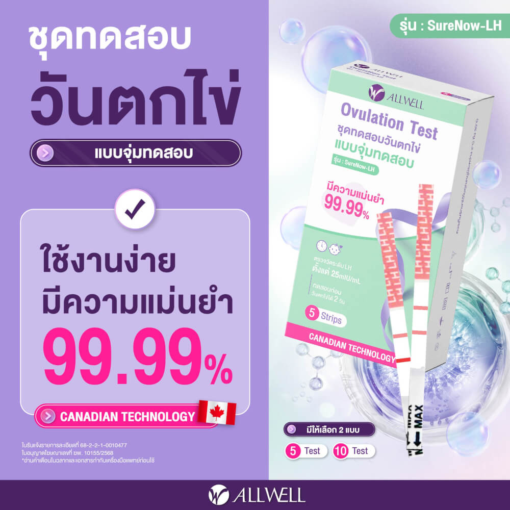 ชุดทดสอบวันตกไข่ แบบปัสสาวะ ALLWELL รุ่น SURENOW-LH